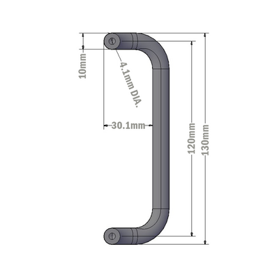 50-220-0 MODULAR SOLUTIONS HANDLE<br>ALUMINUM HANDLE 120